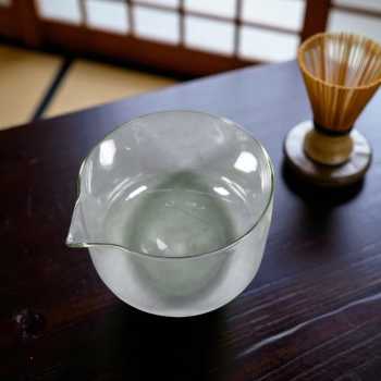 Gambar produk OYCHA Mangkuk Teh Chawan Kaca Transparent Japanese Matcha Bowl Large Belly - OY-12