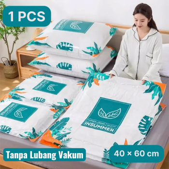 TaffPACK Kantong Plastik Vakum Pakaian Vacuum Bag 1 PCS 40x60cm - TF158