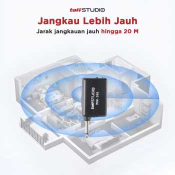 Gambar produk TaffSTUDIO Mikrofon Karaoke Profesional 2 in 1 Wireless Wired 2.4Ghz - WM-308