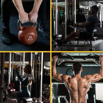 Gambar produk SportQ Sarung Tangan Gym Fitness Weightlifting Gloves Anti Slip L - SL-20