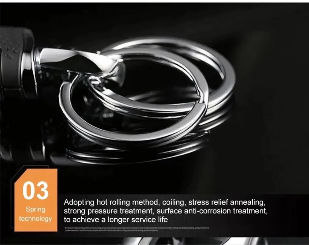 Gambar produk SINNYA Karabiner Gantungan Kunci Zinc Alloy Double Ring Carabiner - SN-25