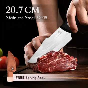 KNIFEZER Pisau Daging Stainless Steel 5Cr15 Forged Butcher Knife - W50