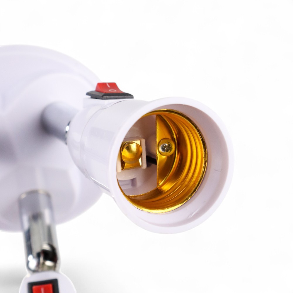Gambar produk ASMTLED Fitting Lampu Bohlam Studio LED Cabang 3 with Switch 220V E27 - E344
