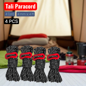 Gambar produk YEAHMAT Tali Paracord Tenda Camping Adventure Windproof 4mmx4M 4 PCS - YG148