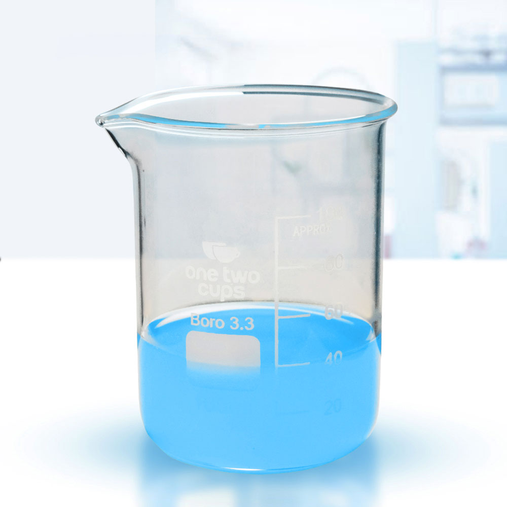 Gambar produk One Two Cups Gelas Ukur Lab Kimia Multifungsi Borosilicate Glass 100ml - GG-17