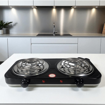 Gambar produk IPAN Kompor Listrik 2 Tungku Adjustable 5 Gear Coil Hot Plate 2000W - JX-2020B