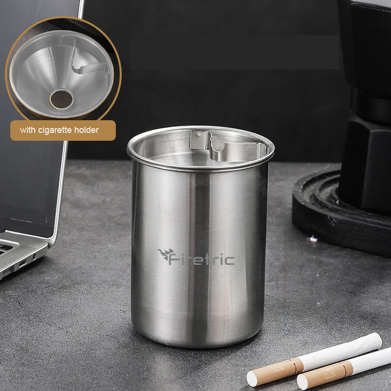Gambar produk Firetric Asbak Rokok Stainless Steel Windproof Ashtray - HL7