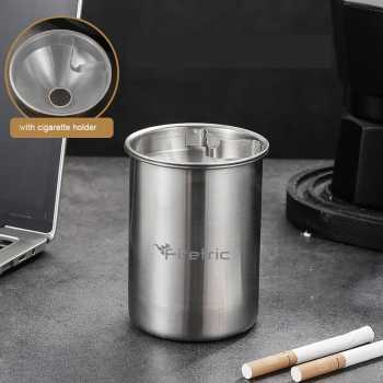 Firetric Asbak Rokok Stainless Steel Windproof Ashtray - HL7