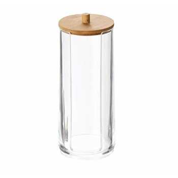 Gambar produk Luckyfox Tempat Kapas Aksesoris Plastik Jar Make Up Organizer 18x6.5cm - LF3U
