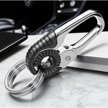 Gambar produk Dalaful Gantungan Kunci Mobil Double Ring Zinc Alloy Keychain - 9008L
