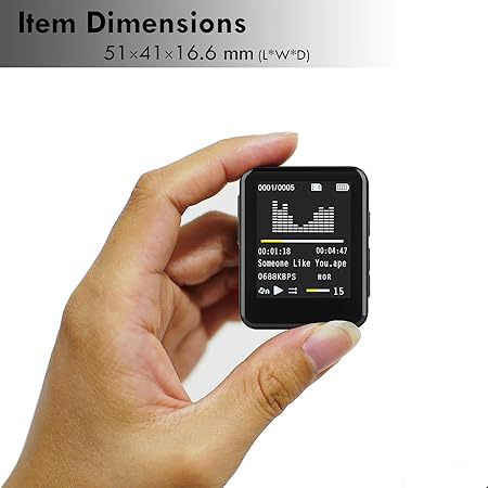 Gambar produk LOSHITOO MP3 Digital Audio Player Walkman MP4 Bluetooth 5.0 1.77 Inch - MP3-A7