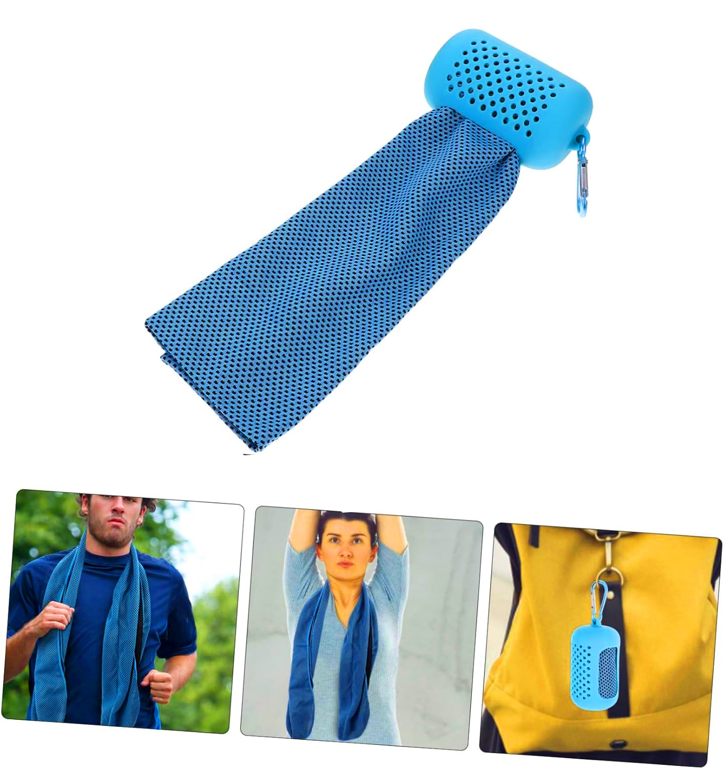 Gambar produk ASOLID Handuk Microfiber Quick Dry Cooling Ice Towel Silicon Case Kecil - AS13