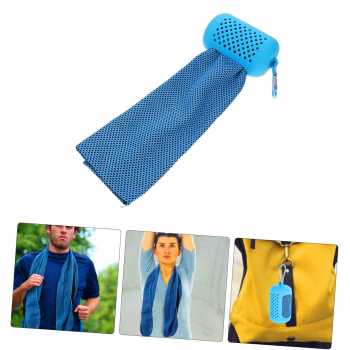 Gambar produk ASOLID Handuk Microfiber Quick Dry Cooling Ice Towel Silicon Case Kecil - AS13