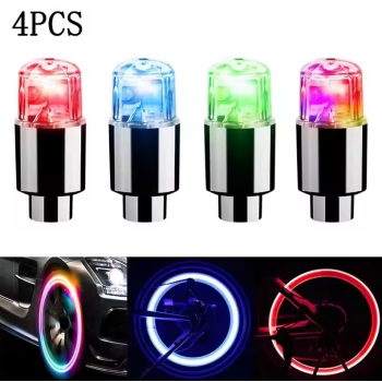 Fieflys Pentil Ban Motor Mobil LED Tire Air Valve Cap Lights 4PCS - AG11