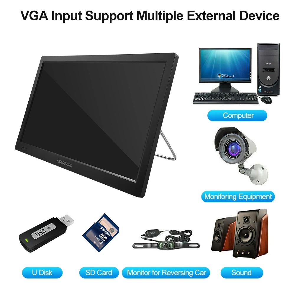 Gambar produk TRAVOR TV Digital Portable DVB-T2 TFT LED HD 13.3 Inch 1200mAh 18W - D13