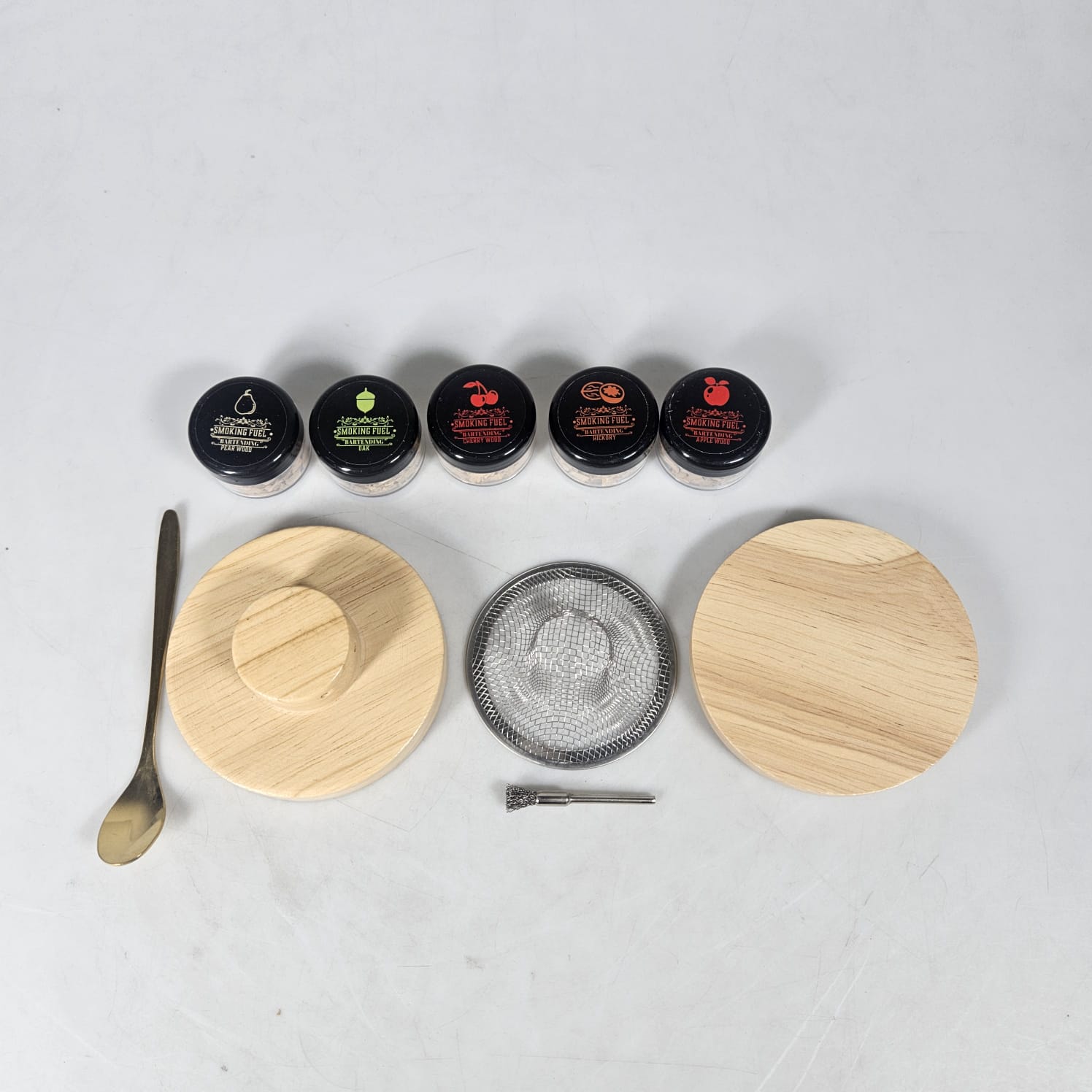 Gambar produk BORUiT Set Alat Pengasap Cocktail Wooden Smoker Kit with 5 Wood Chips - SK-300