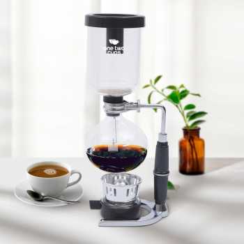 Gambar produk One Two Cups Syphon Coffee Maker Manual Brew Vacuum Pot 3 Cups 360ml - JF33