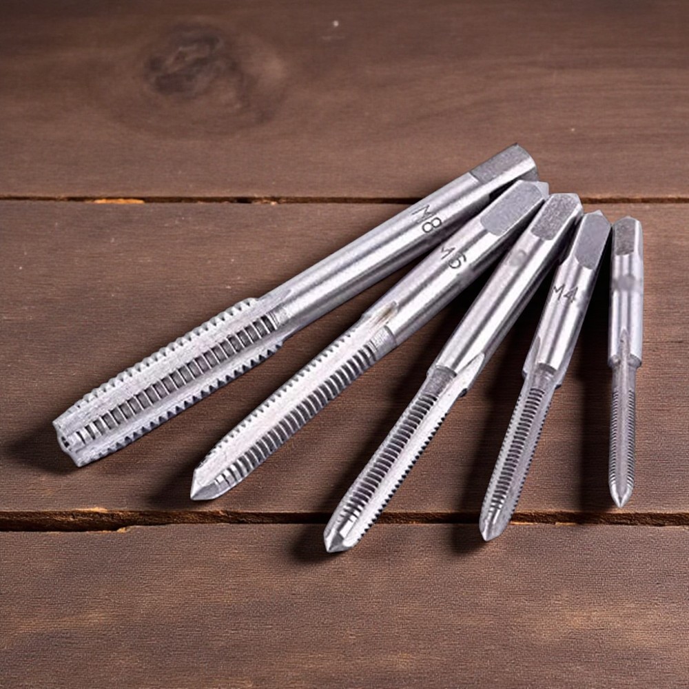 5PCS HSS Machine Screw Thread Metric Plug Tap Set – M3 To M8 – Unbranded