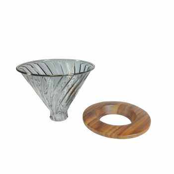 Gambar produk PORBU Filter Penyaring Kopi V60 Coffee Dripper Borosilicate 1-4 Cup - SD-8106