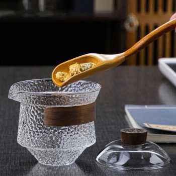 Gambar produk TCFOS Mangkok Gaiwan Chinese Tea Bowl Infuser Kaca Borosilikat 230ml - TF181