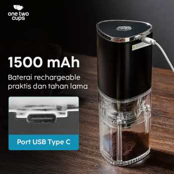 Gambar produk One Two Cups Penggiling Kopi Elektrik Coffee Grinder Adjustable 155ml - ZT-003