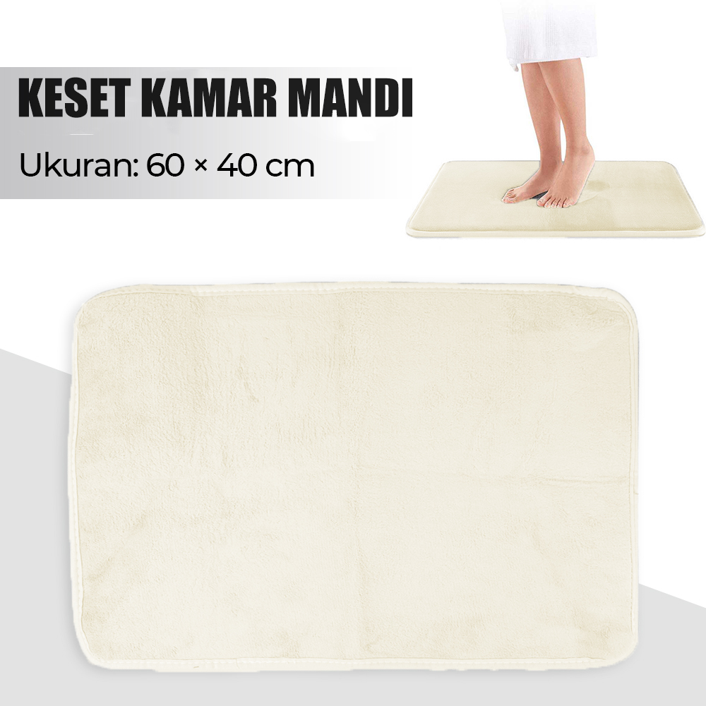 Gambar produk TaffHOME Keset Kamar Mandi Bathroom Mat Absorbent 60x40cm - LA-40