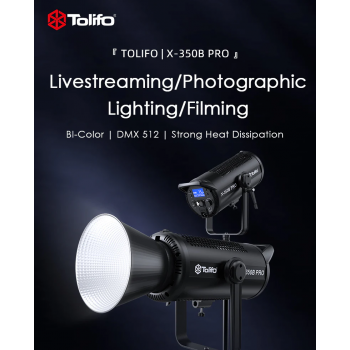 Gambar produk Tolifo Lampu Video LED Bi-Color COB Video Light 350W 6500K - X-350B PRO