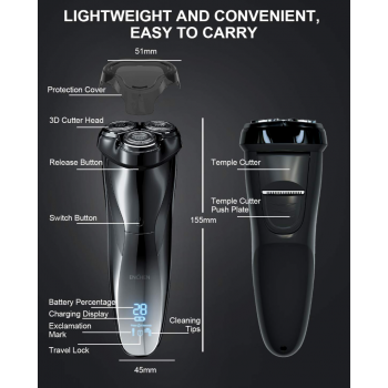 Gambar produk ENCHEN Alat Cukur Elektrik Electric Shaver LED Display IPX7 5W - EN23