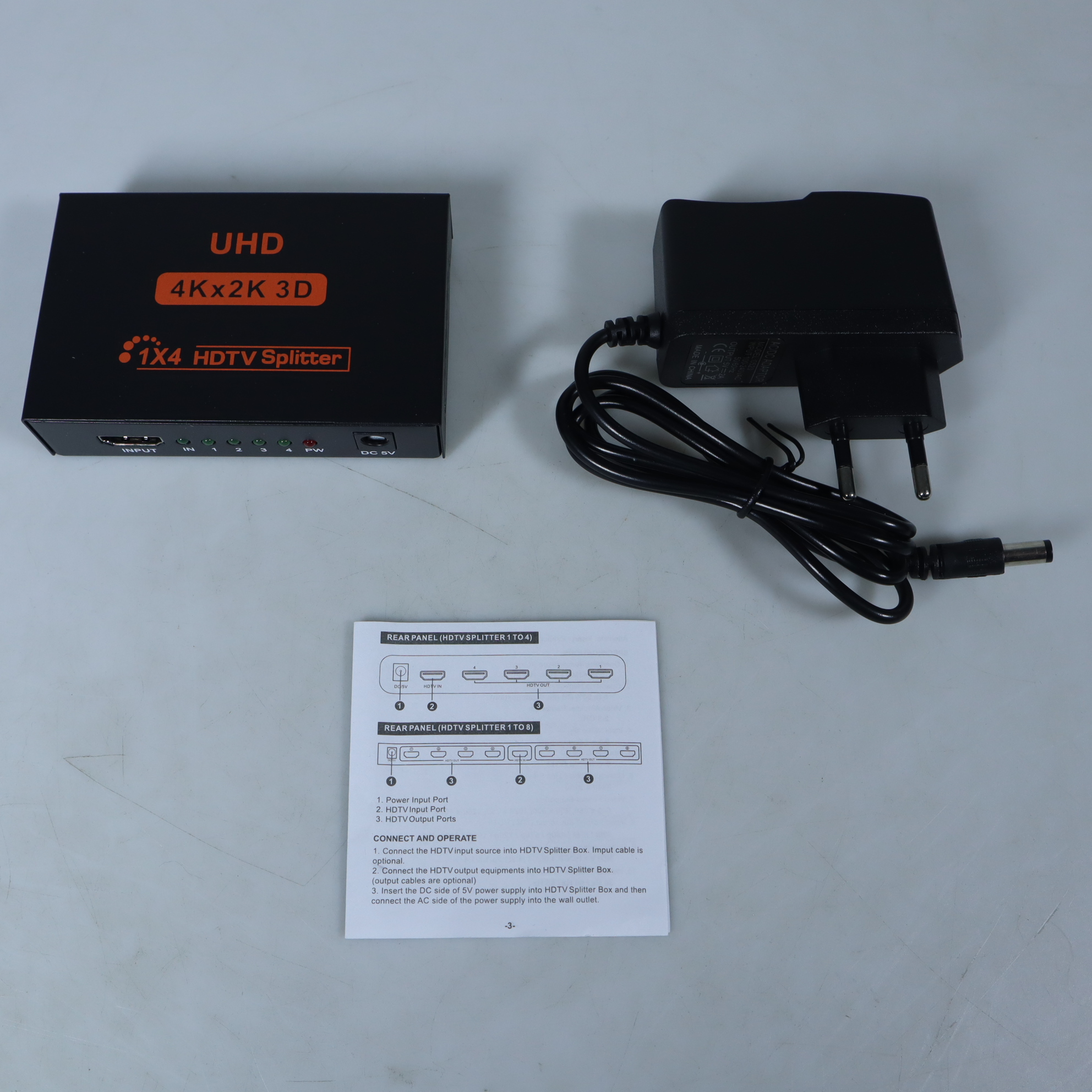 Gambar produk AIXXCO Adaptor HDMI Splitter 1x4 Port Resolusi 4K - PC-48
