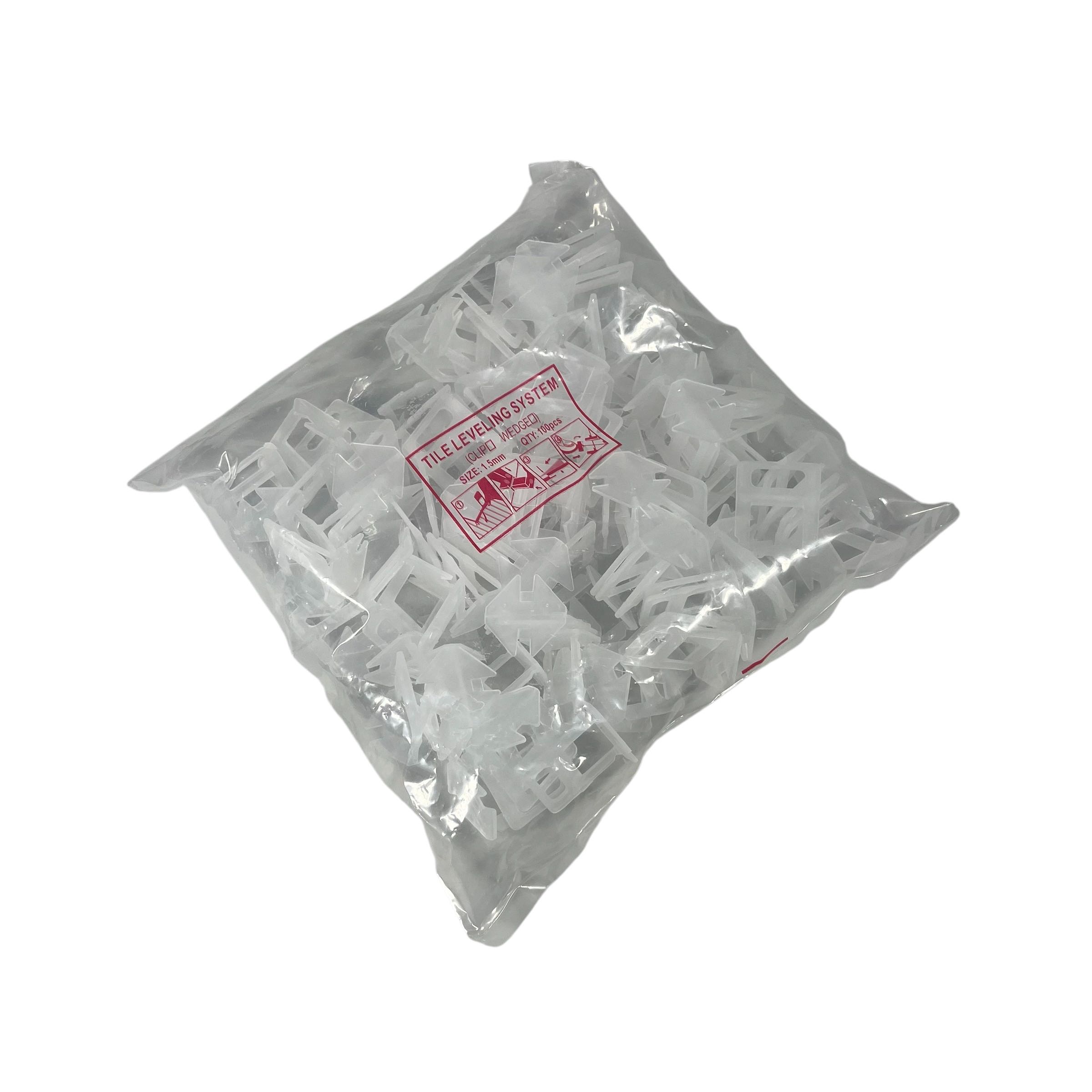 Gambar produk YUEQING Alat Perata Pasang Keramik Tile Leveling Spacer Clip 100 PCS 1.5mm - Y0170