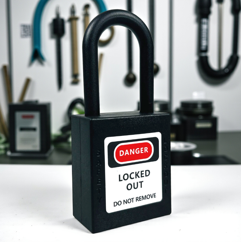 Gambar produk KS Gembok Isolasi Plastik Baja Solid Electricity Safety Padlock 38mm - KS013