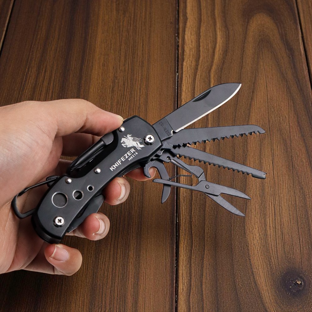 Gambar produk KNIFEZER Pisau Swiss Army Pocket Knife EDC Multifungsi - MKE16