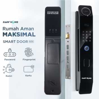TaffHOME Smart Door Lock Fingerprint Password Card Cryptography Alarm - B35