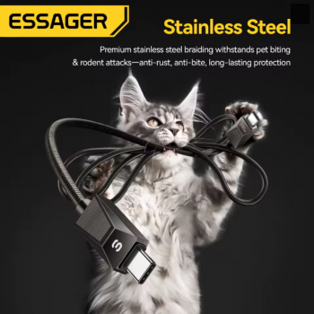 Gambar produk ESSAGER Kabel Data USB Type C Multifungsi Fast Charging 100W 1M