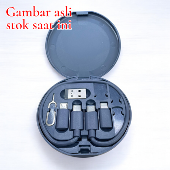 Gambar produk EXMI Set Kabel Charger Lightning Micro USB Type C with Case 60W - EX-6