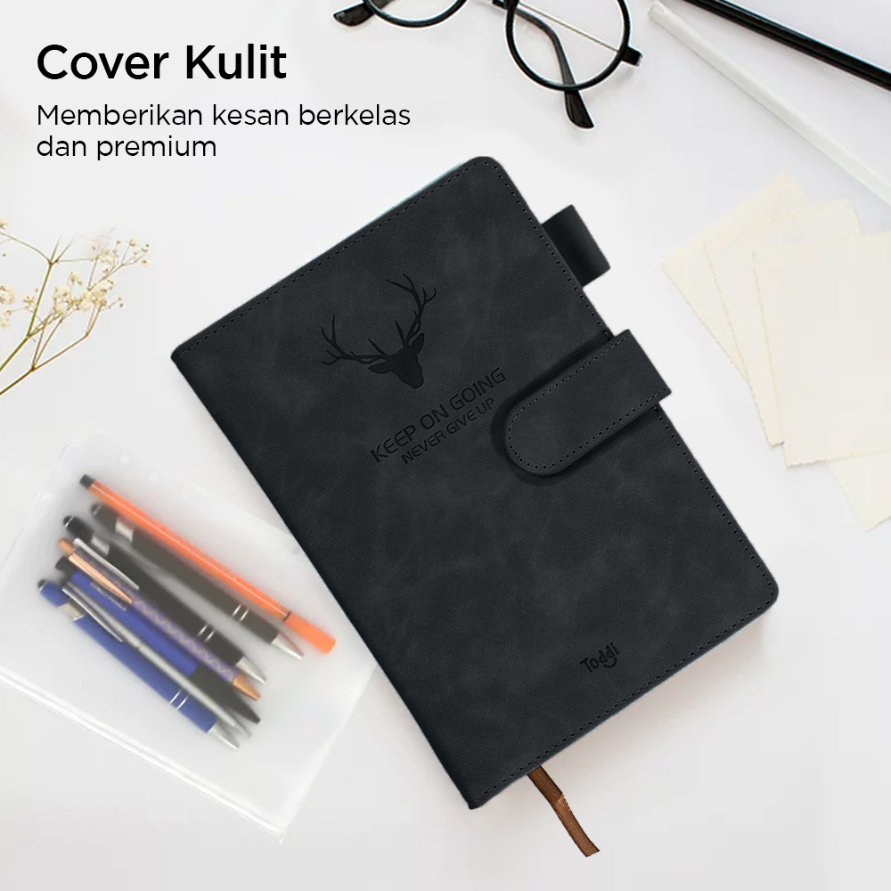 Gambar produk Toddi Buku Jurnal Hardcover Notebook Diary 68GSM 360 Halaman Grid - TL5