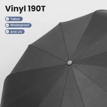 PARACHASE Payung Lipat Buka Tutup Otomatis Polos Windproof 12 Bone - PC001 Gambar produk PARACHASE Payung Lipat Buka Tutup Otomatis Polos Windproof 12 Bone - PC001