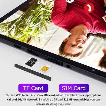 Gambar produk PRITOM Tablet Android 13 10.1 Inch IPS WiFi 3G Quad Core 6000mAh - M10