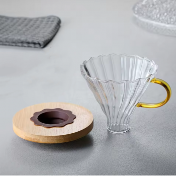Gambar produk WURJO Filter Penyaring Kopi V60 Coffee Dripper Borosilicate 1-4 Cup - SD-8106