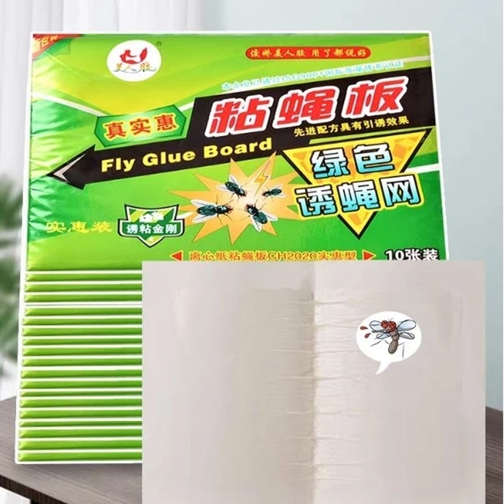 Gambar produk TRAPSI Perangkap Lem Lalat Kertas Fly Sticker Trap 15x25cm 10 PCS - T10
