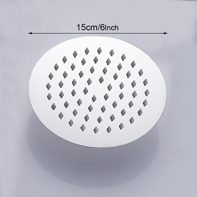 Gambar produk BATHE PROJECT Kepala Head Shower Mandi Rainfall Stainless Steel Round 6 Inch - Cosmo 200