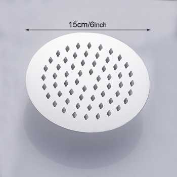 Gambar produk BATHE PROJECT Kepala Head Shower Mandi Rainfall Stainless Steel Round 6 Inch - Cosmo 200