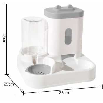 Gambar produk XYNYAN Tempat Makan Minum Anjing Kucing 2in1 Pet Food Water Dispenser - DC-168