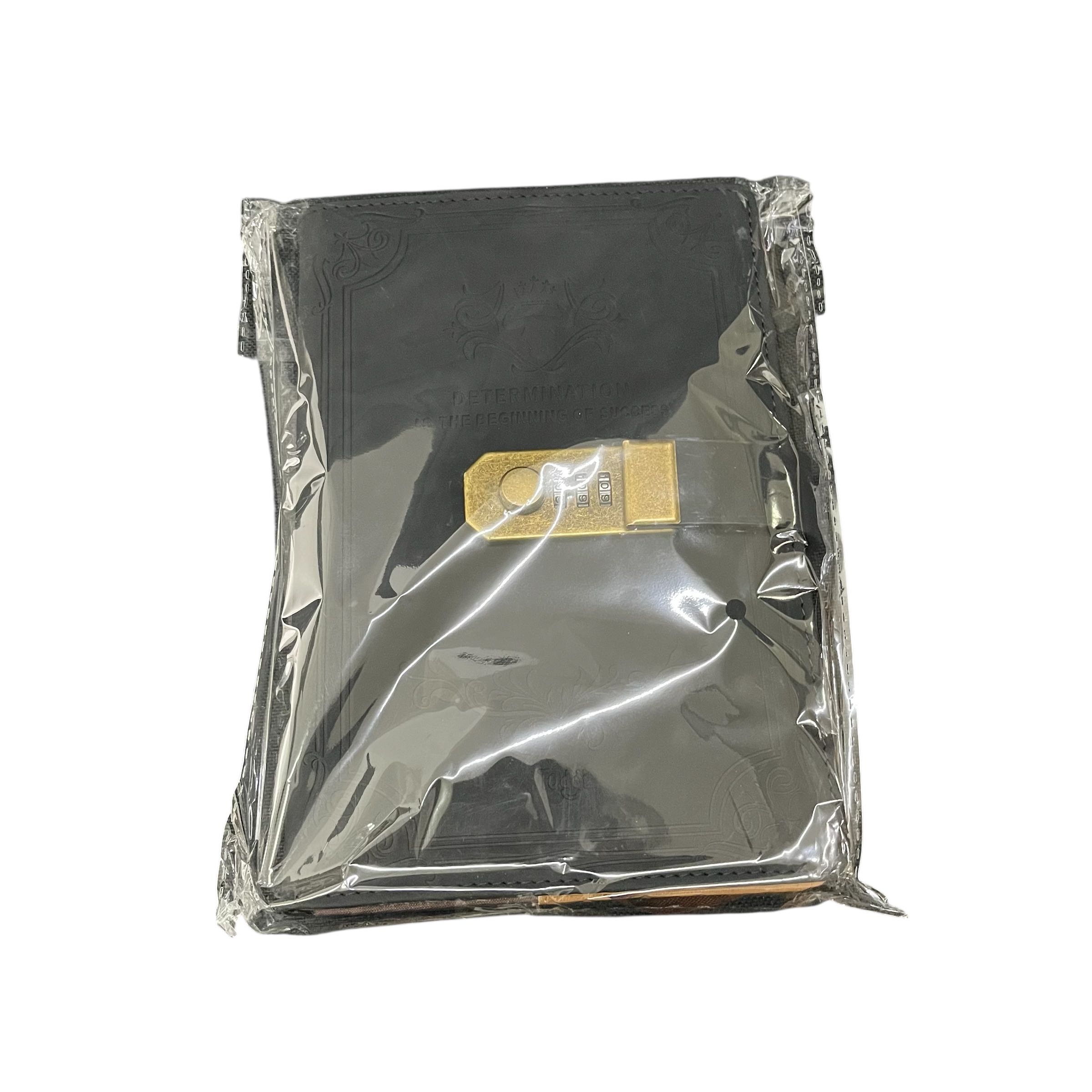 Gambar produk Toddi Buku Jurnal Leather Diary A5 68GSM 200 Halaman Grid with Lock - TD100