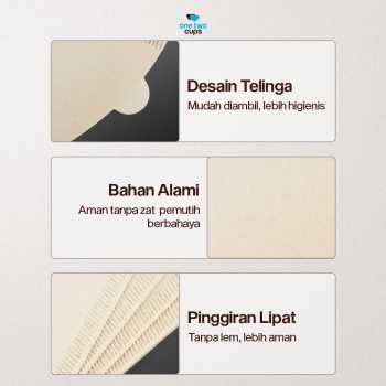One Two Cups Kertas Saringan Kopi Filter Paper V60 2-4 Cups 100 PCS - U102 Gambar produk One Two Cups Kertas Saringan Kopi Filter Paper V60 2-4 Cups 100 PCS - U102