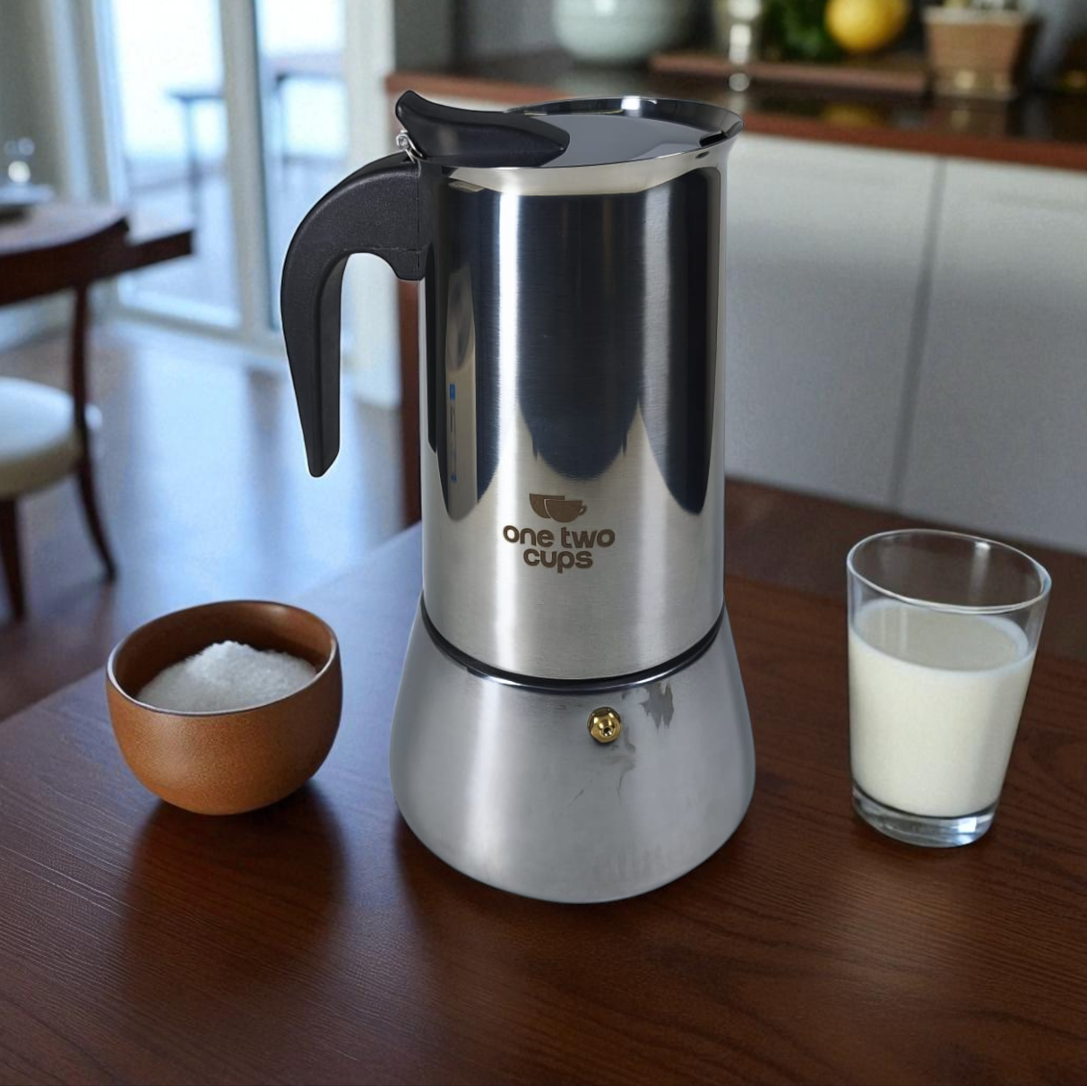 Gambar produk One Two Cups Moka Pot Espresso Coffee Maker Stovetop 12 Cup 600ml - Z21