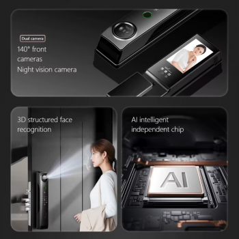 Gambar produk Joneytech Smart Door Lock Fingerprint Face Recognition Password TUYA - CS8/SX01
