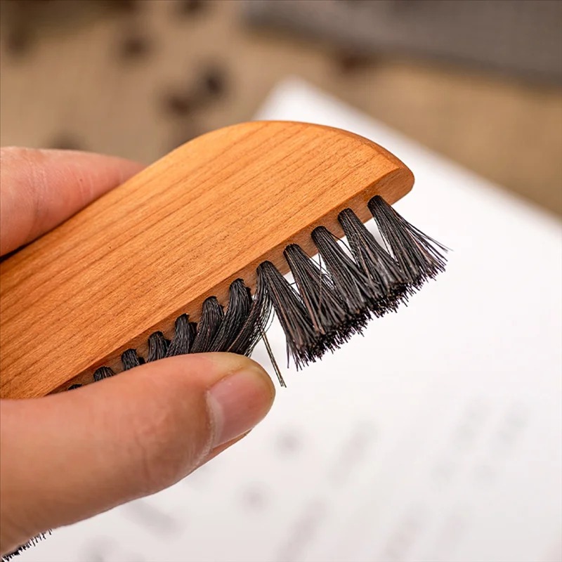 Gambar produk AME Sikat Meja Bar Kopi Cleaning Powder Brush Coffee Bar Horsehair - A-13