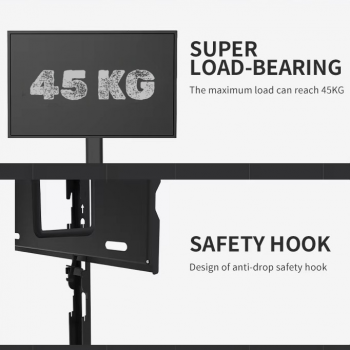 Gambar produk Taffware Bracket TV Floor Stand Wheel VESA 600 x 400 for 32-70 Inch TV - KM-1600B