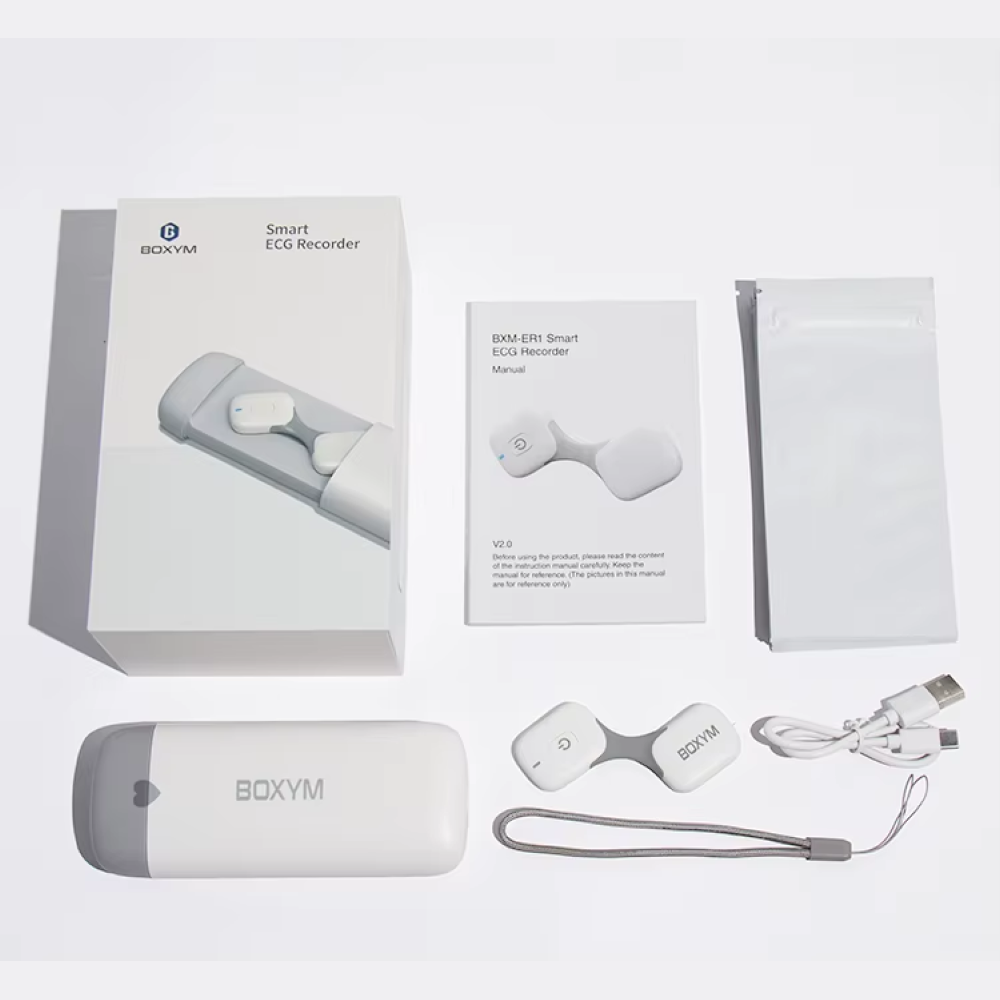Gambar produk TMJD Alat Pengukur Detak Jantung EKG Wireless ECG Portable - ER1